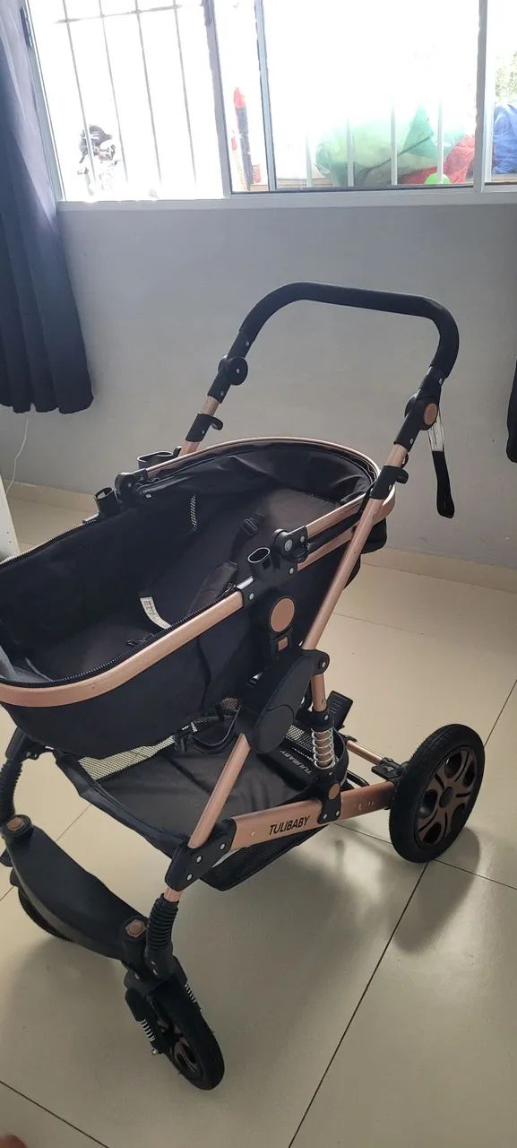 Carrinho de bebê com bebê conforto/moisés 