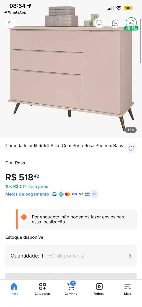 Guarda roupa e cômoda infantil 