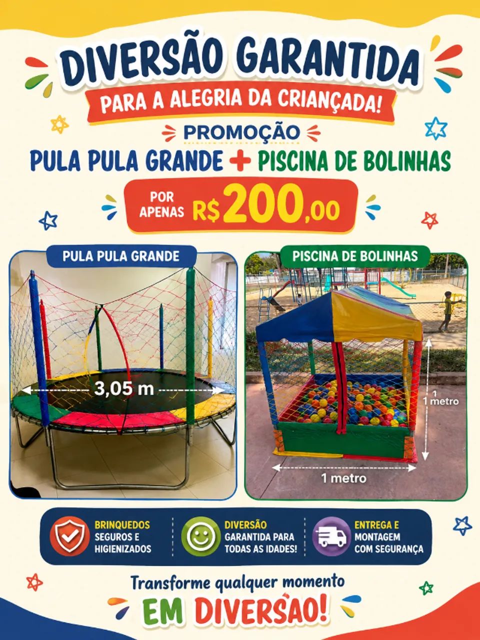 Aluguel de cama elástica e piscina de bolinhas   - Foto 2
