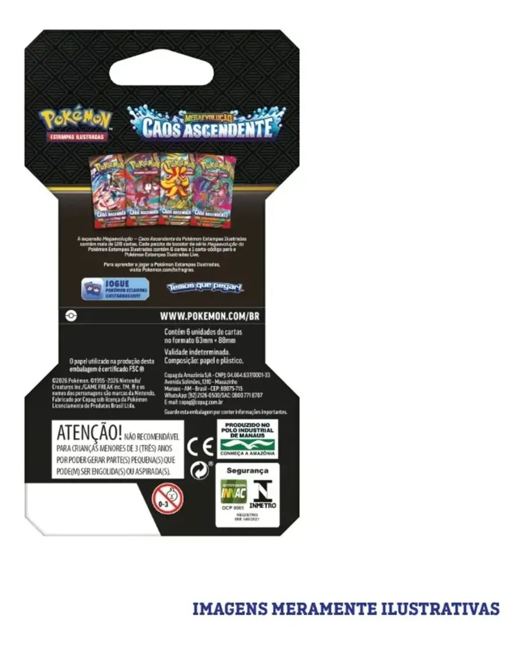 Kit Pokémon TCG 5 Blisters Lacrados + Box 3D CardLab - Foto 3