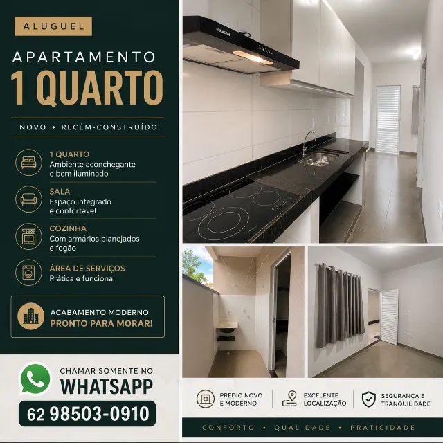 Apartamento 1 Quarto para Aluguel Lindo e Bonito