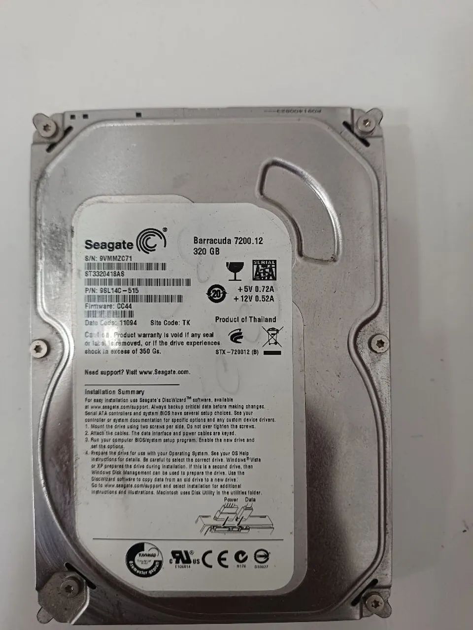 Hd seagate 320GB Barracuda cftv dvr nvr cpu  - Foto 4