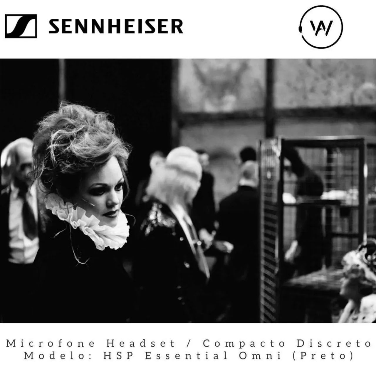 Microfone headset sem fio Sennheiser (HSP ESSENTIAL OMNI-BLACK - EW)  - Foto 3