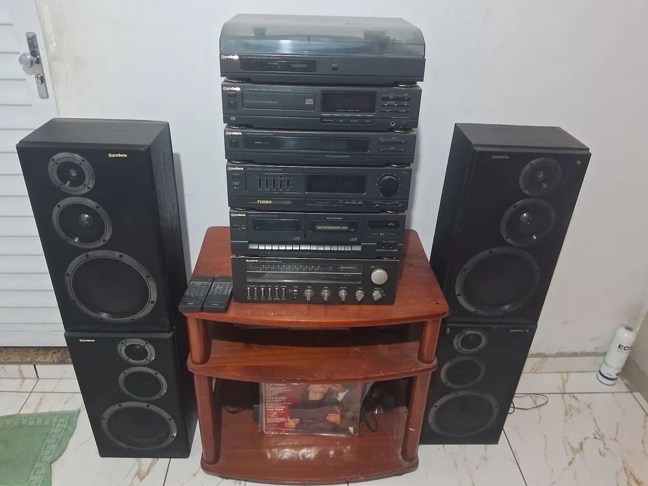 Som gradiente completo + receiver s126 + 4 caixas