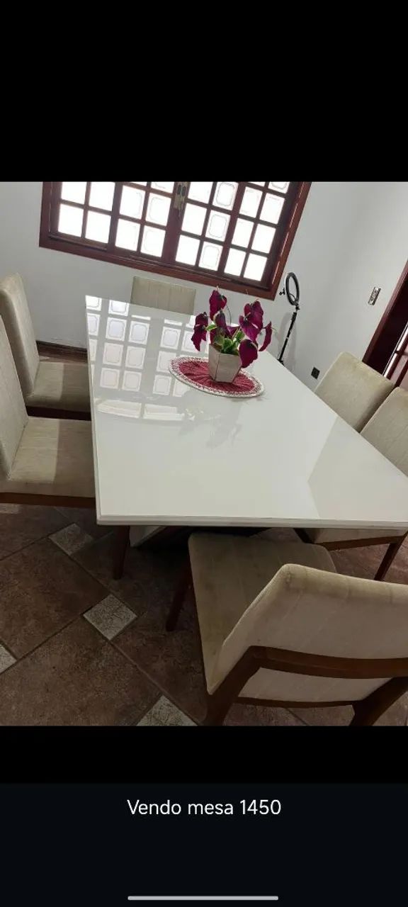 Mesa com 6  cadeiras