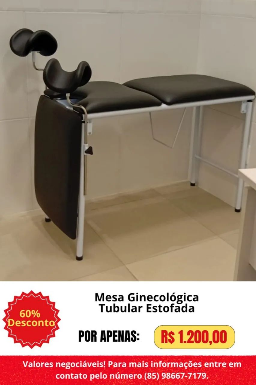 Macas, Mesa Ginecológica, Escadinhas e Mesa Auxiliar - Foto 2