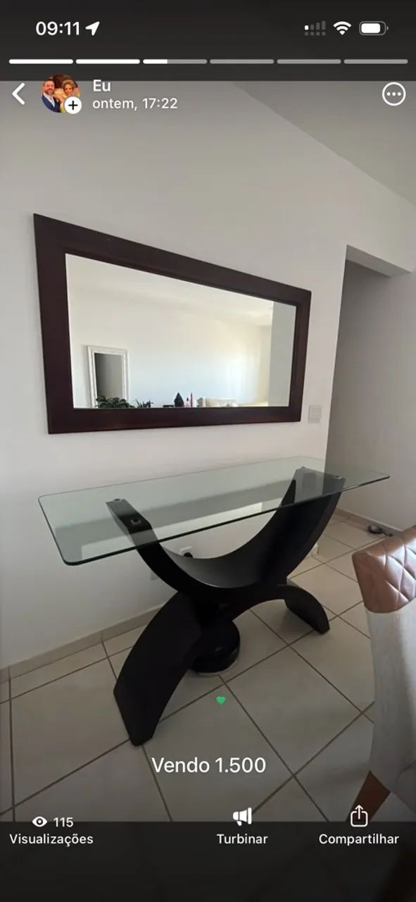 Mesa 8 cadeiras com aparador e espelho  - Foto 3