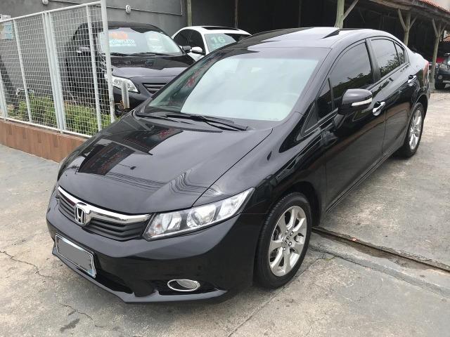 Civic EXR 2.0 2014 preto banco couro + teto