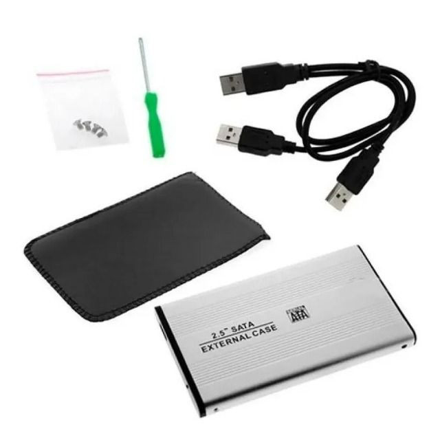 Case Hd Externo Sata 2.5 Pc Notebook Usb Bolsa Alumínio Slim - Foto 2