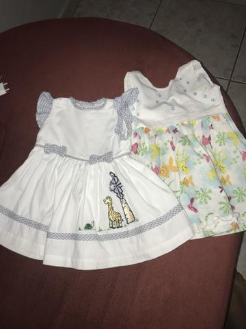 Vestidos 1 ano 25,00 cda