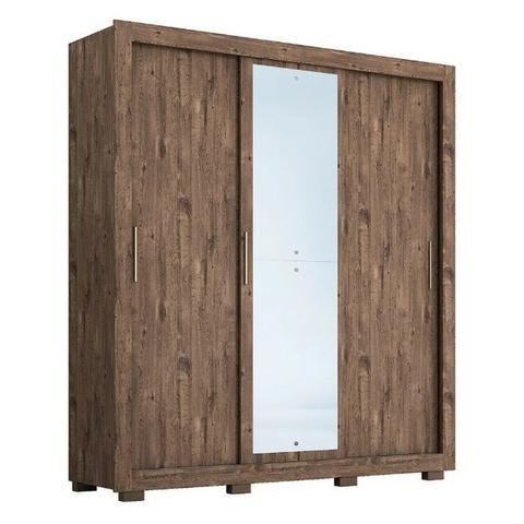 Guarda Roupa Luana MDF C/ Espelho, 3 Portas de Correr(Novo) Promoçao - Foto 4