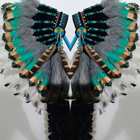 Cocar indigena americano/ fantasia - Foto 4
