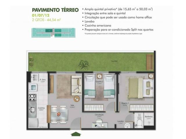 SAM 199 Condomínio Vista do Bosque - 2 quartos 45m² + quintal 15m² - Foto 4
