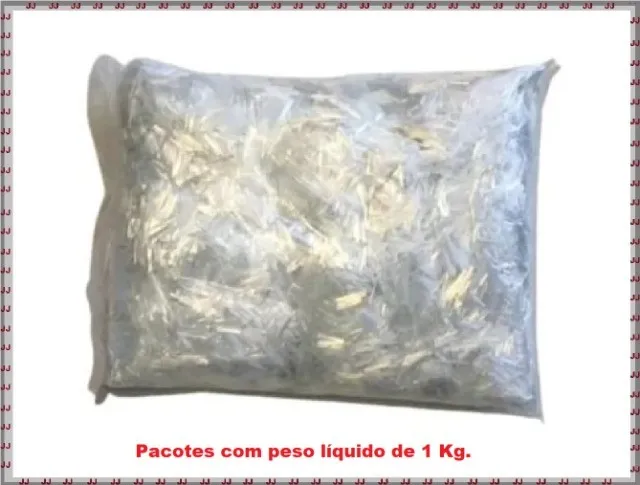 Fibra de vidro granulada para concreto, reboco e outras aplicações - Pacote 1 Kg