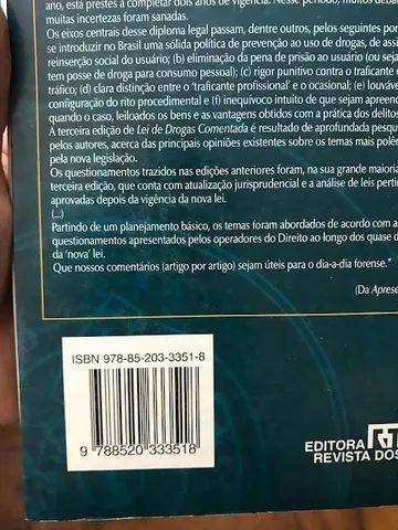 Livro Lei de drogas comentada 3 edição - Foto 2