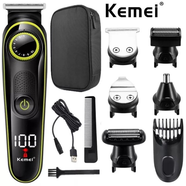 Máquina de cabelo Kemei 5 em 1 com bag