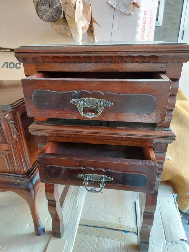 CRIADO MUDO ANTIGO IMPÉRIO EM PERFEITO ESTADO  - Foto 3