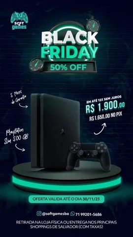 Console ps4 1tb  Black Friday Casas Bahia