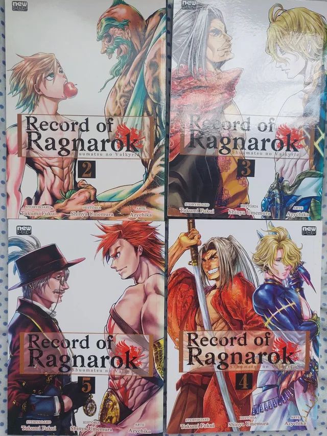 Record Of Ragnarok Vols. 1 + 2 + 3 + 4 KIT Mangá NewPOP Lacrados