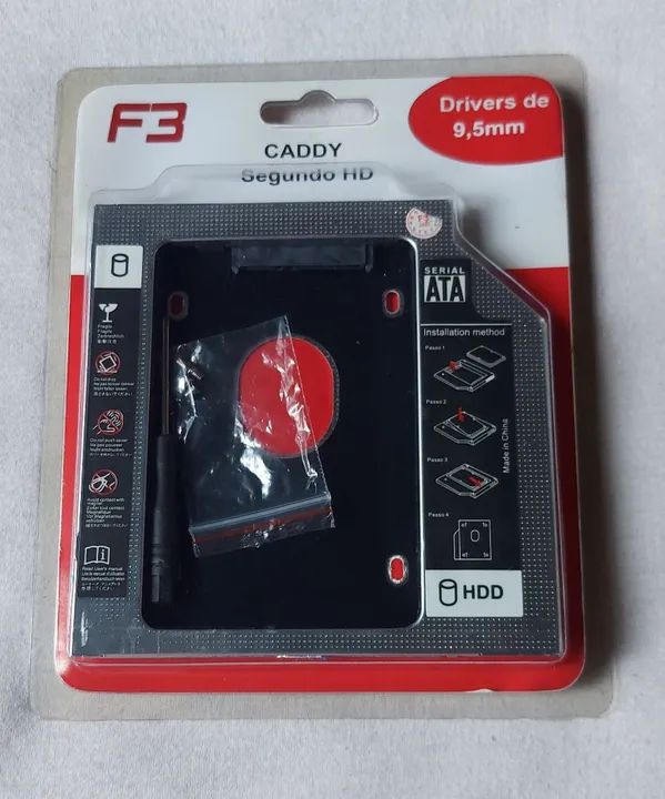 Adaptador HD/SSD 2,5" Caddy 9,5 mm