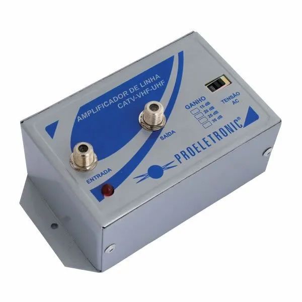 Amplificador de Linha Proeletronic 25db Para TV Digital Hdtv UHF / VHF / CATV - Foto 3