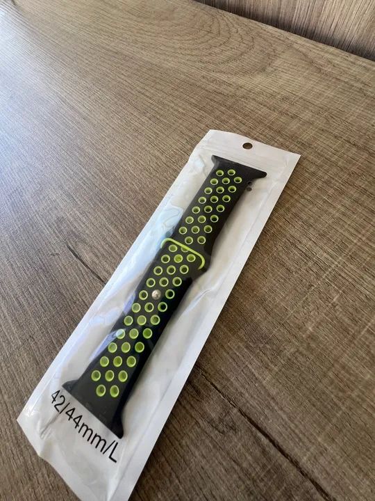 Pulseira Apple Watch Preto e Amarelo Nike linda sem uso nova !  - Foto 3
