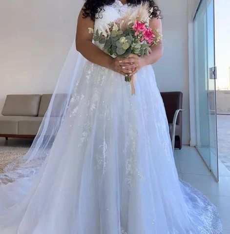 Vestido de noiva tamanho 40 a 42 - Foto 3