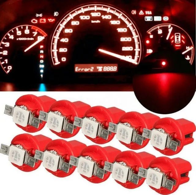 Led Lamp Smd 5050 12v Vermelho Painel Carro Moto T5 B8 2 Unid. Arduino Automação COD-CP386
