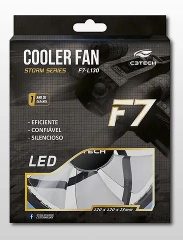 cooler led azul 12 cm c3tech f7-l130bl 30 leds p/ gabinete  - Foto 4