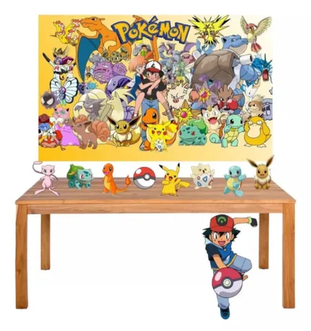 painel festa infantil banner pokemon (2), painel festa infa…