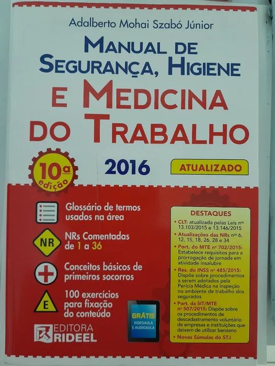 Vendo livro Manual de Segurança, Higiene e Medicina do Trabalho, em Manaus!!!