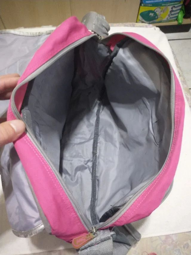 Bolsa sex machine transversal rosa e cinza ? - Foto 2