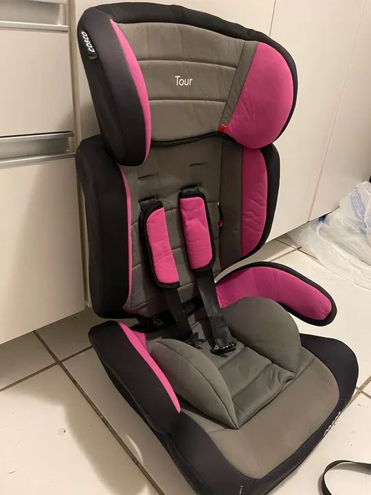 Cadeirinha cosco tour rosa e cinza parcelo em até 12x c/ juros  - Foto 3