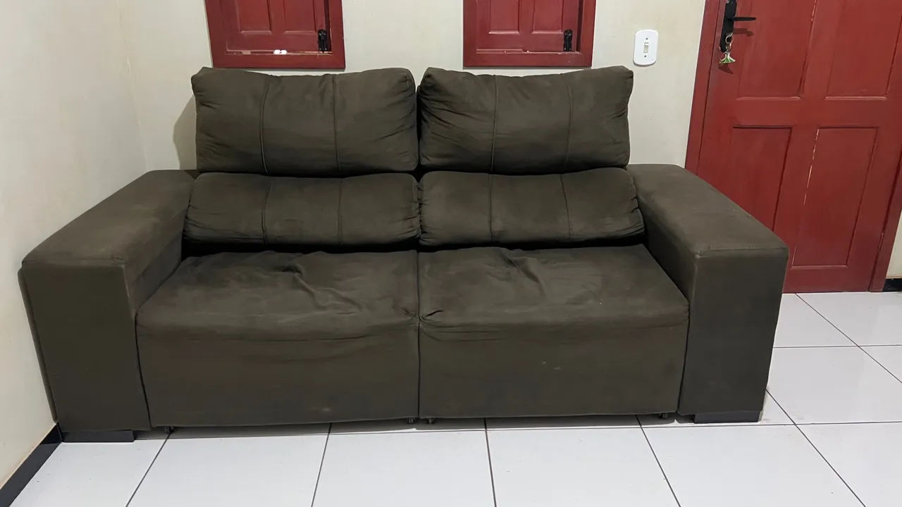 Sofá 2 Lugares Confortável em Tecido