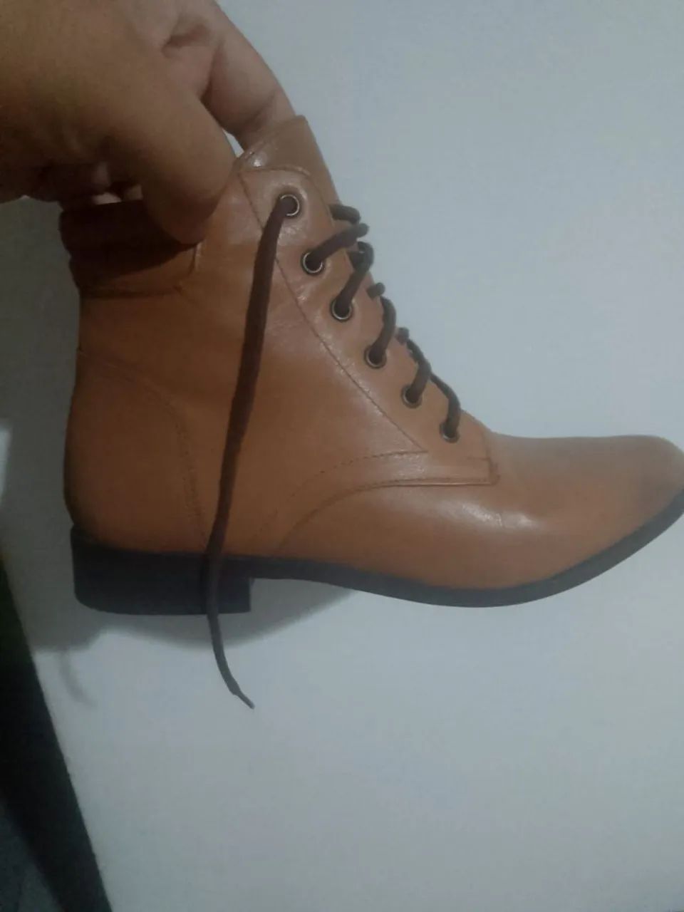 Bota em couro marron 50 - Foto 2