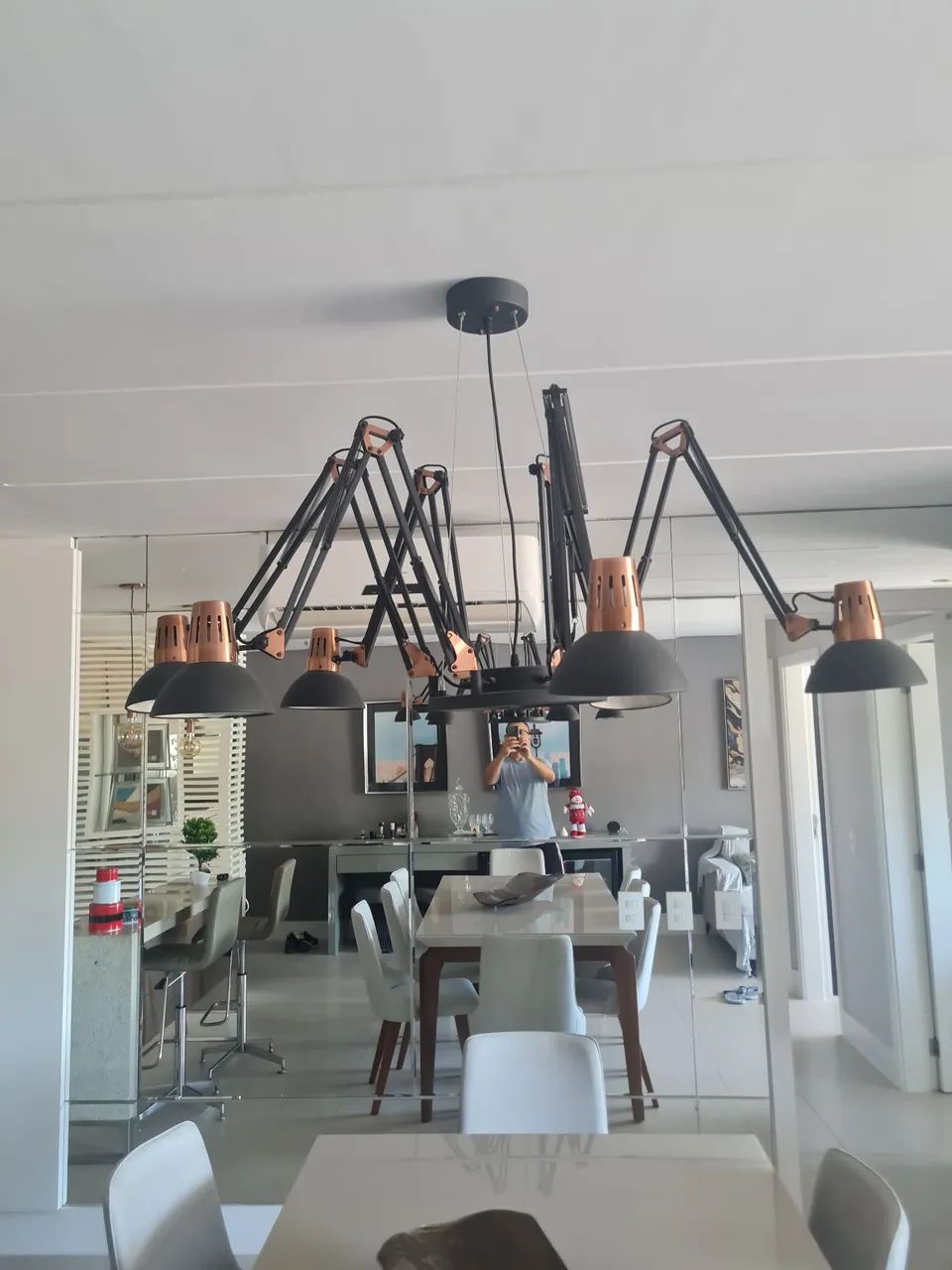 Lustre spider 6 braços