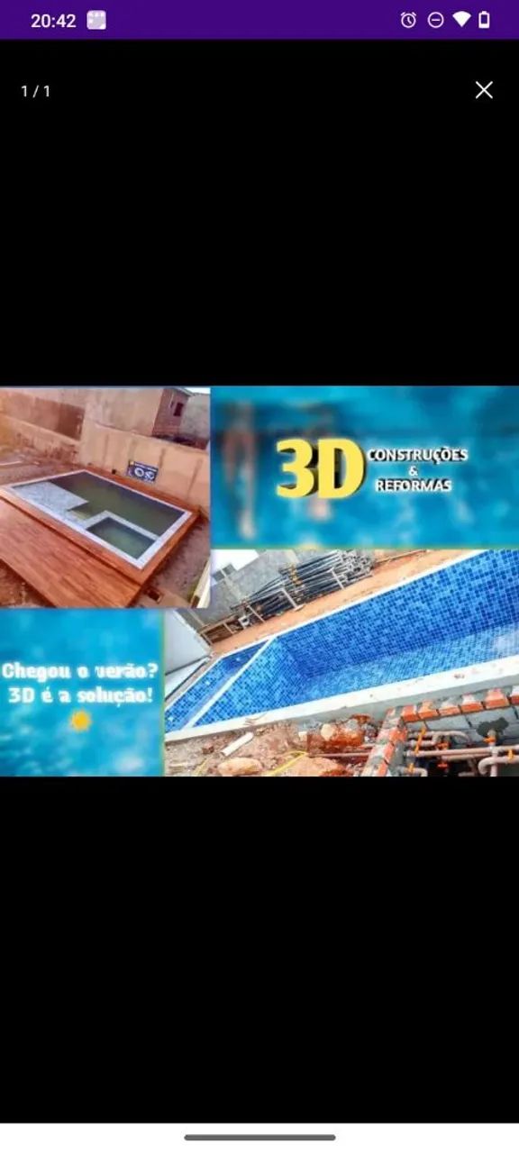 Construção de piscinas de alvenaria ou concreto armado 