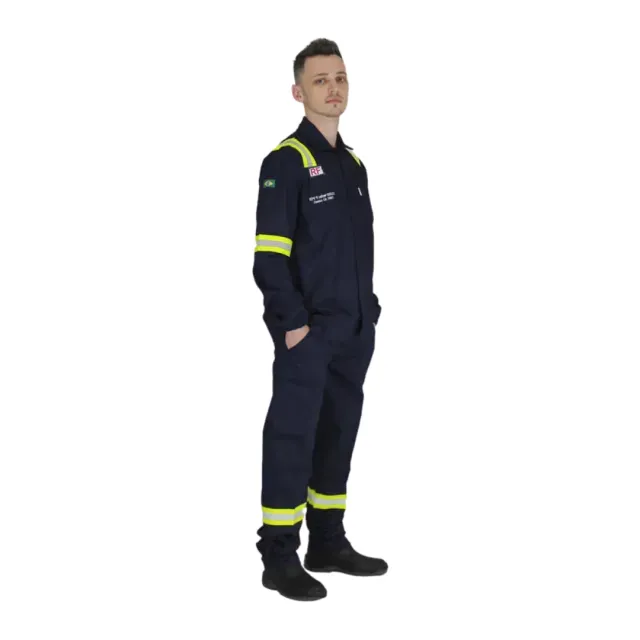 Conjunto Antichamas - Arco Elétrico Risco 2 FR NR10 - ATPV 11 Cal/cm2 - Azul