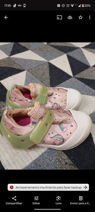 Tênis marca Bibi Unicórnio - Tamanho 23