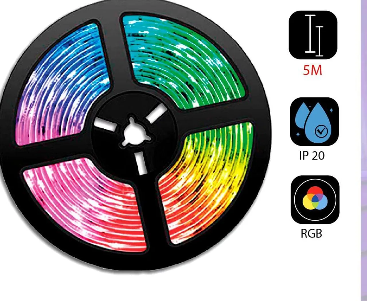 Fita de LED RGB 5M Multicolorida