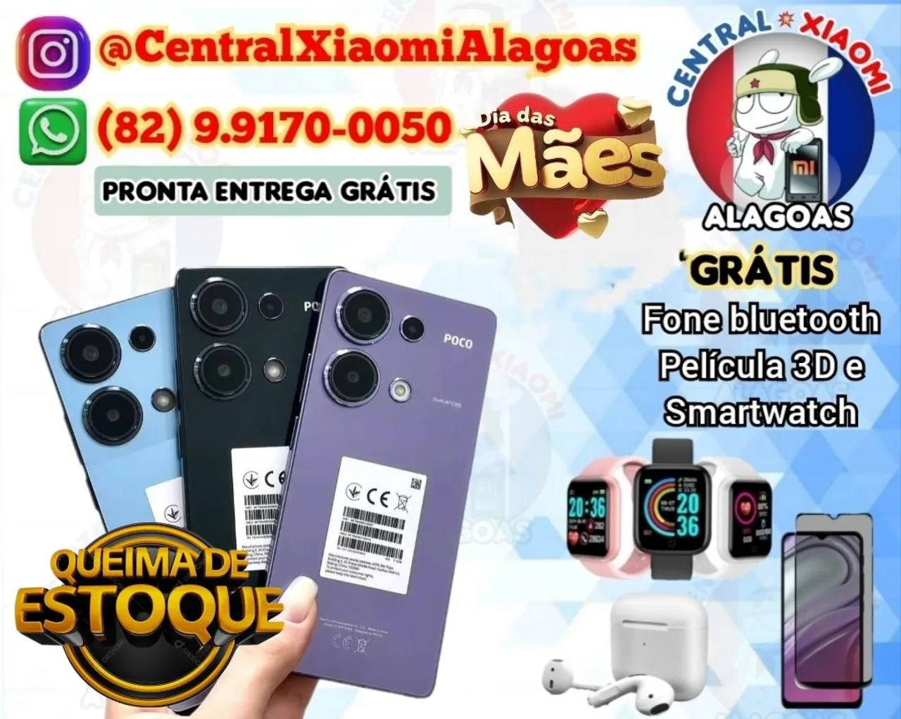 Xiaomi Mega Promoção Dia das Mães, Aparelhos A partir de: 609,99
