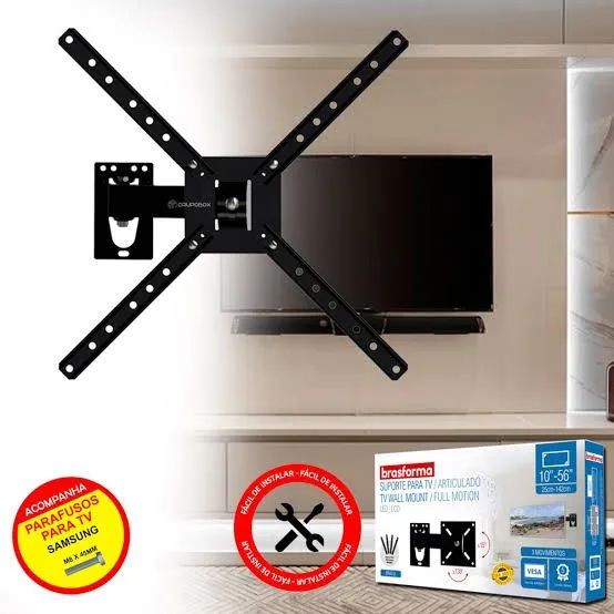 Suporte de TV Articulado Brasforma - R$140,00 - Foto 4