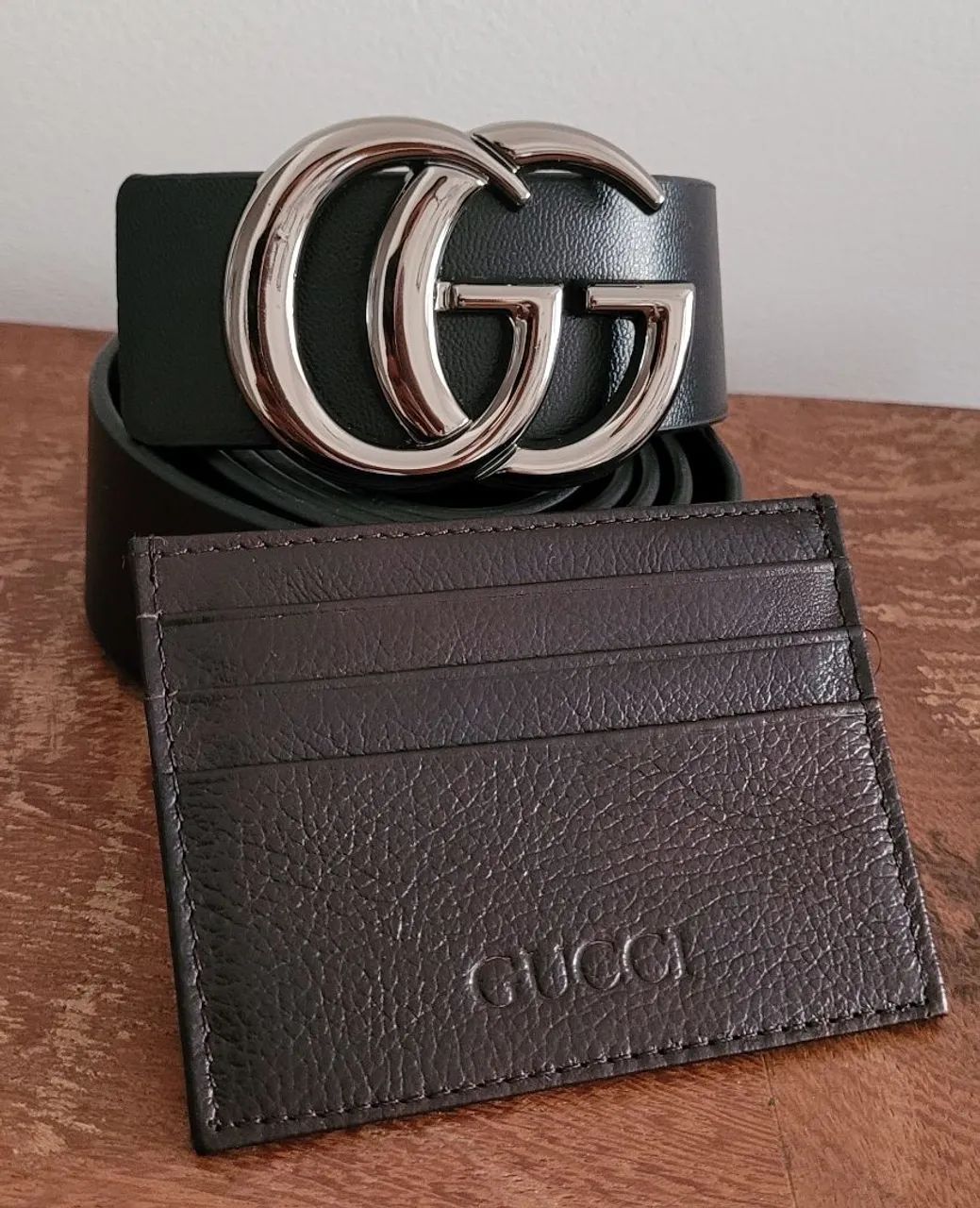 Kit Cinto Gucci GG + Carteira de Cartões importados e novos