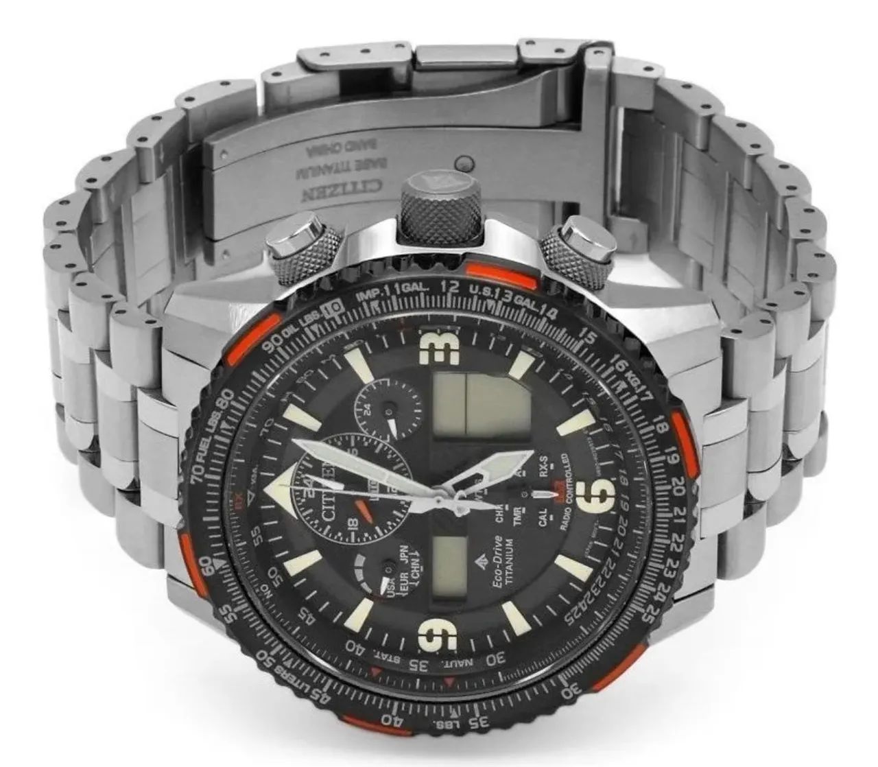 ジタン Relógio Citizen Jy8108-53e Skyhawk A-t Titanium Ed. Limitada Cinza