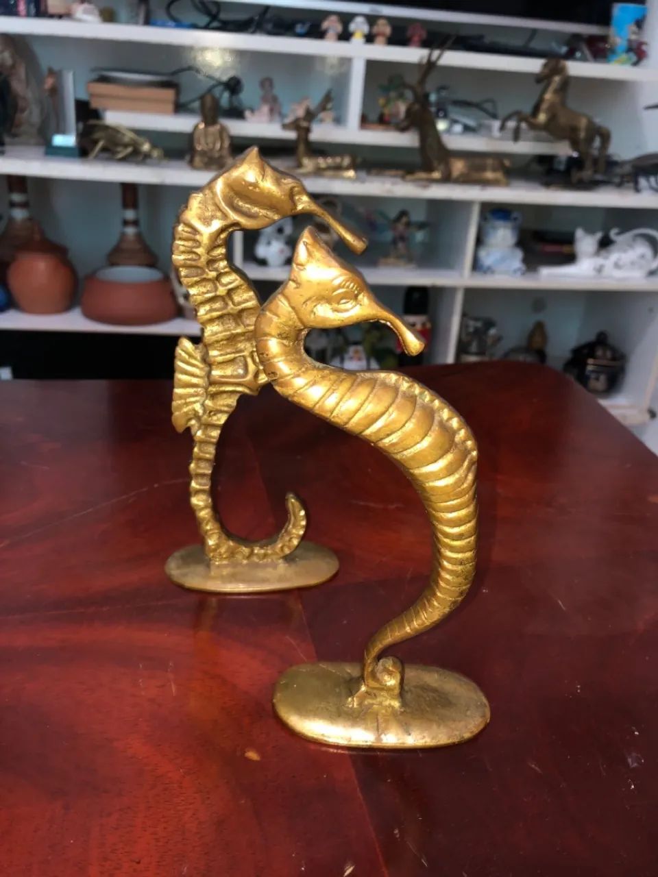 Para de cavalo marinho em bronze - Foto 4