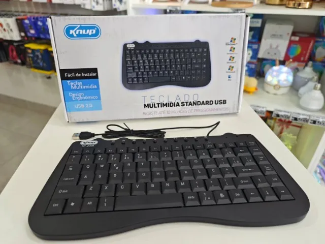 Teclado USB ABNT2 Knup - Ideal Escritório | Loja Física e Entrega Rápida