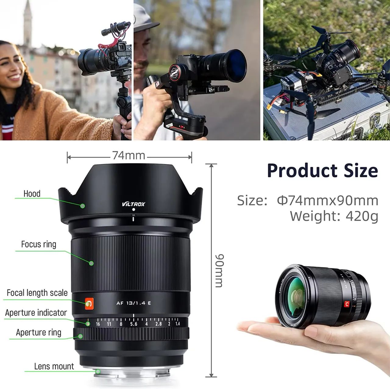 Lente Viltrox 13mm 1.4 Sony  - Foto 3