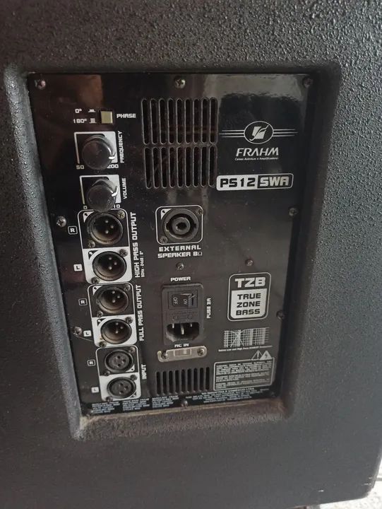 Caixa de Som Subwoofer Ativa Frahm Ps12 SWA. Grave 500w Rms Preta - Foto 4