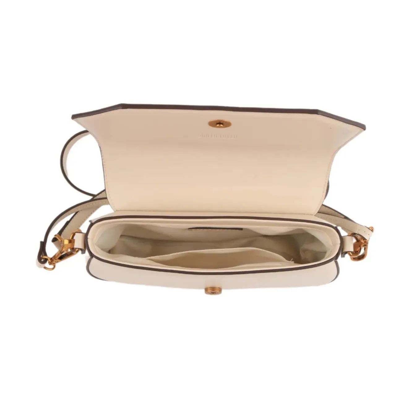 bolsa baguete média soft branco off white alça ombro santa lolla nova - Foto 5