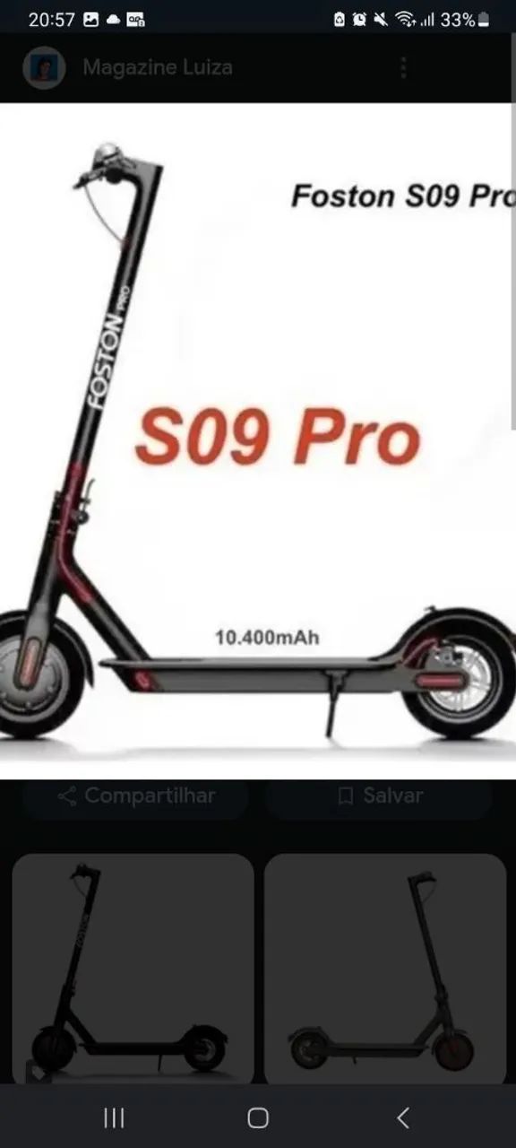 Patinete Elétrico Foston S09 Pro Bateria 10.400 Mah